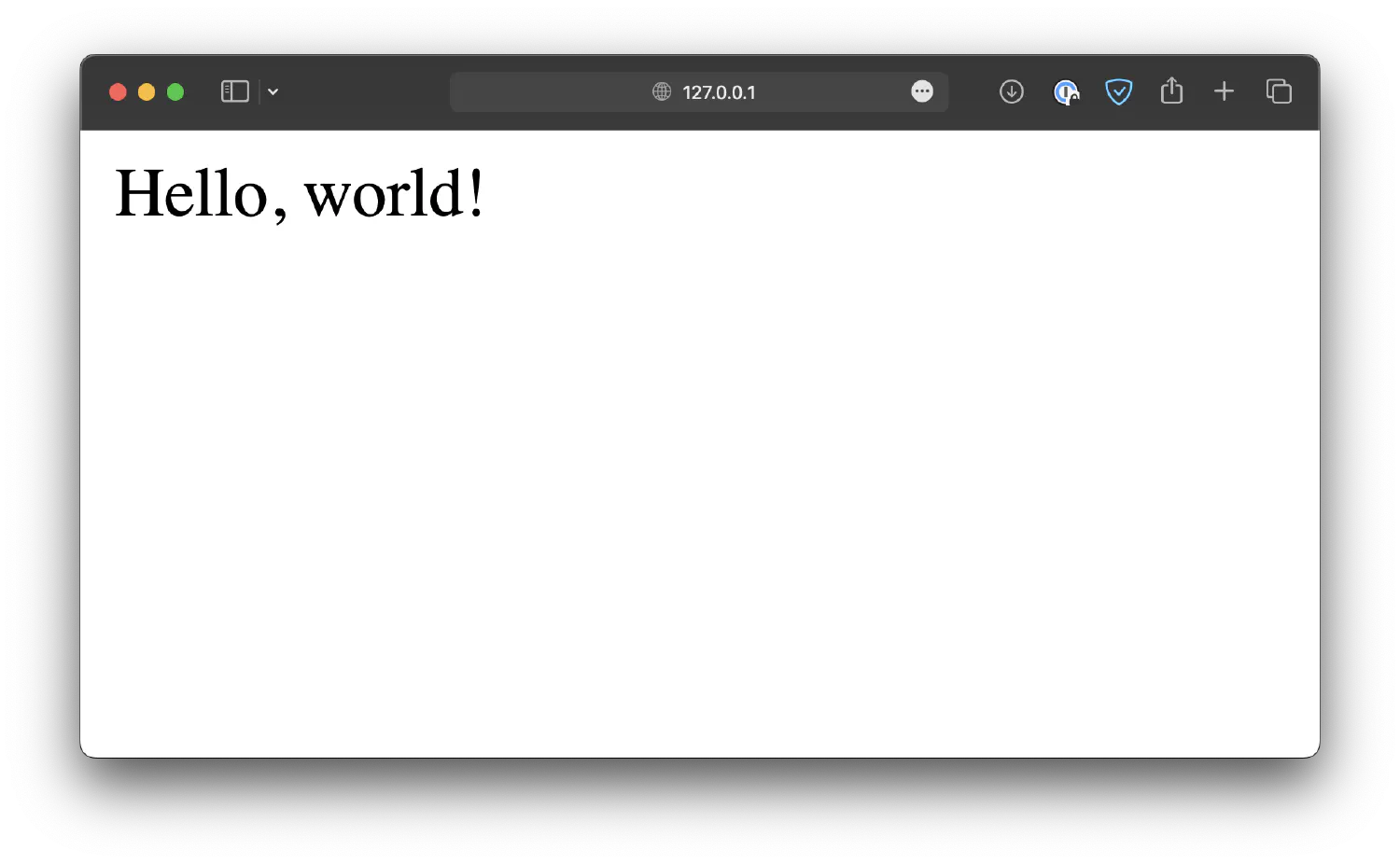 html with hello world
