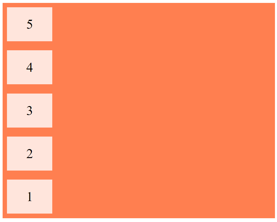 Flex Direction Reversed Column
