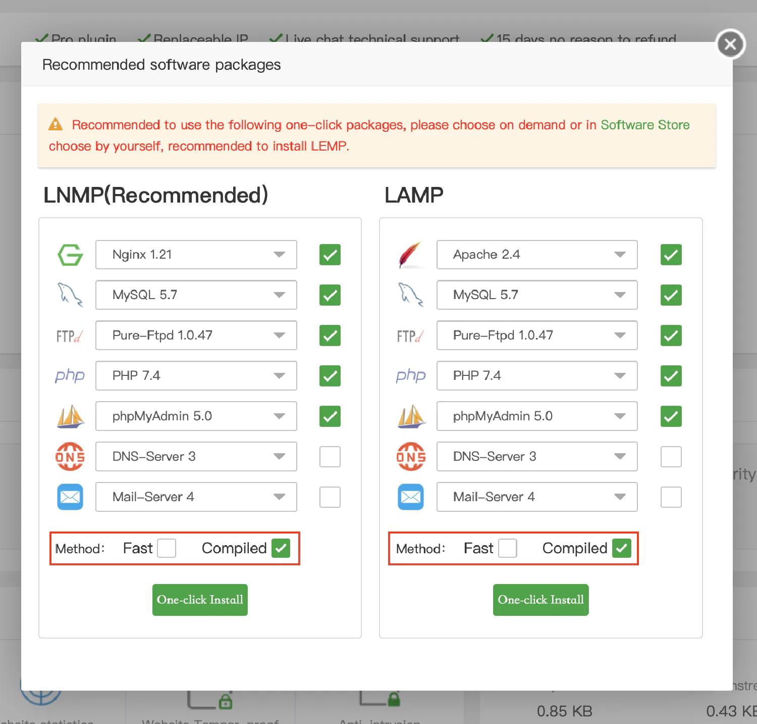 aaPanel install software