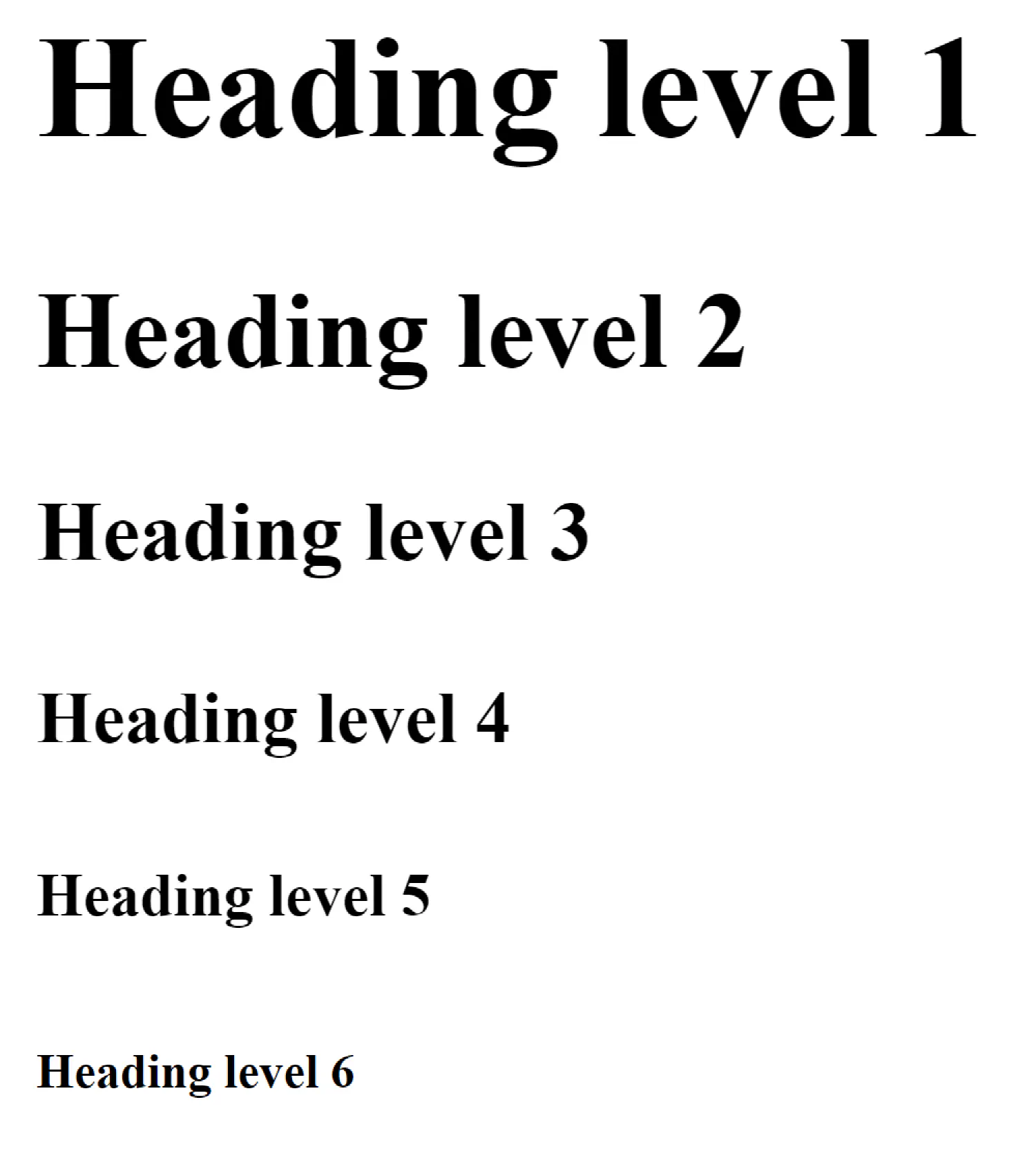 HTML Headings