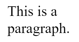 HTML paragraph