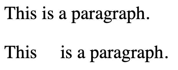 Multiple spaces in HTML paragraph